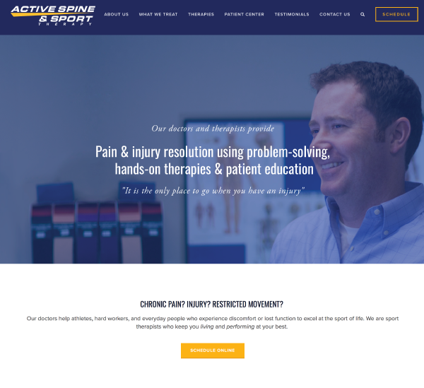 Active Spine & Sport Therapy Website