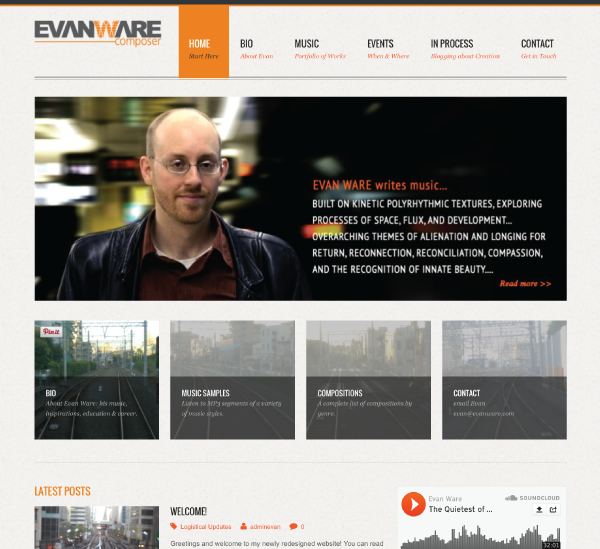 Evan Ware Composer Website